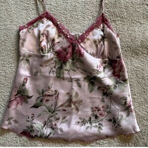 Next Era Vintage Silk Floral Camisole Tank | Size Large